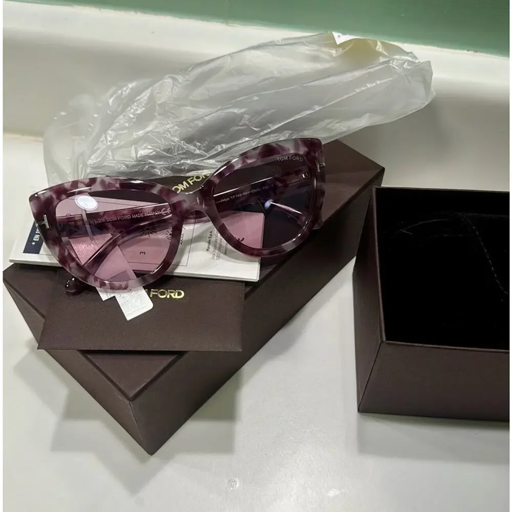 Tom Ford 55mm Cat Eye Sunglasses havana Violet